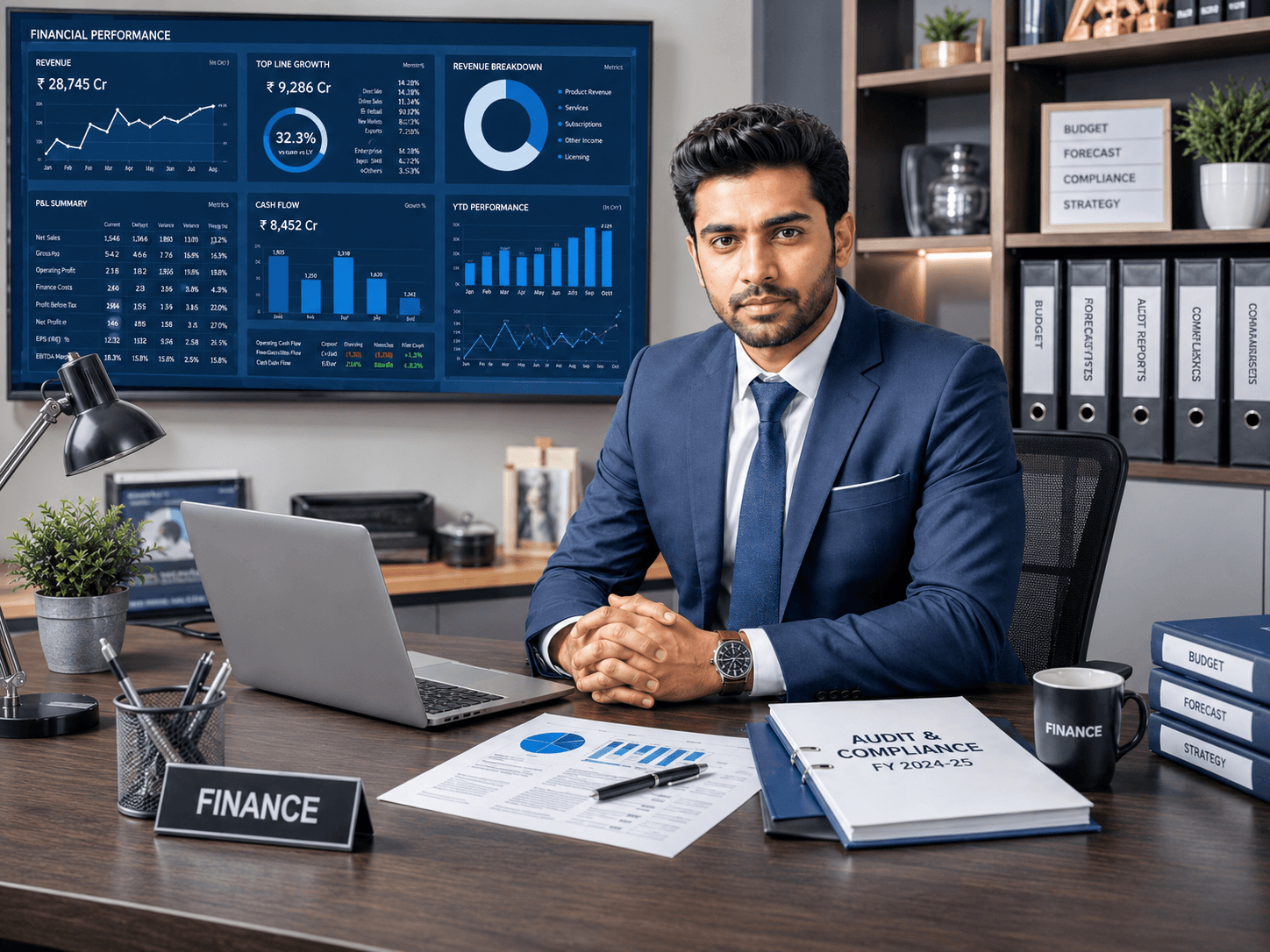 Finance software workspace